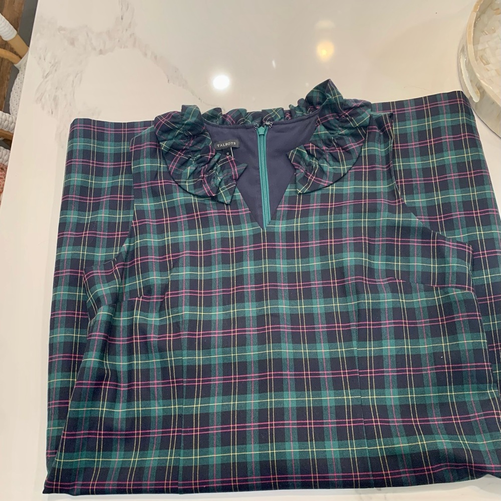Talbots plaid dress, size 12.
